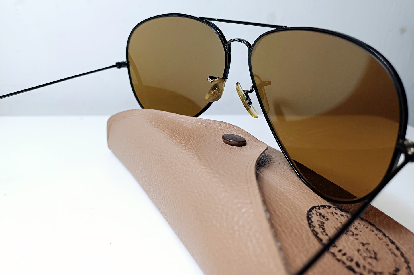 1970's RAYBAN sunglasses B&L USA PILOT black 62mm B15 Pilot Sunglasses Top Gun Rare
