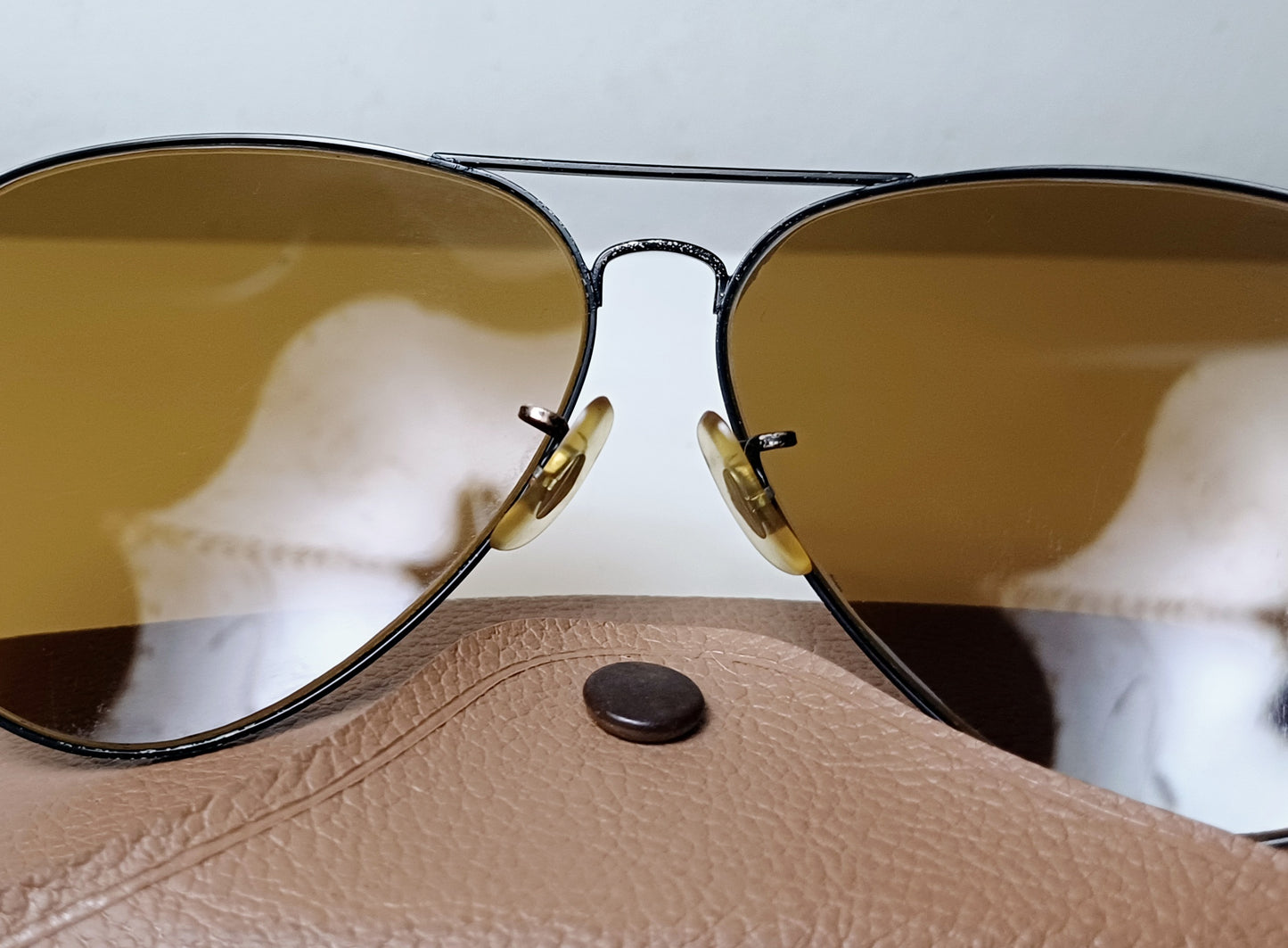 1970's RAYBAN sunglasses B&L USA PILOT black 62mm B15 Pilot Sunglasses Top Gun Rare