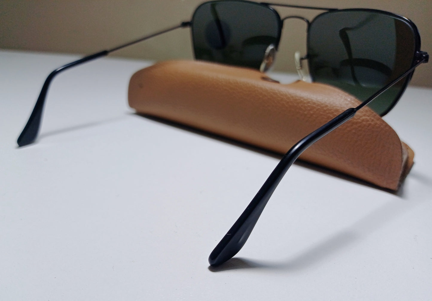 1970's RAYBAN B&L USA Model CARAVAN 58mm SUNGLASSES Col. BLACK
