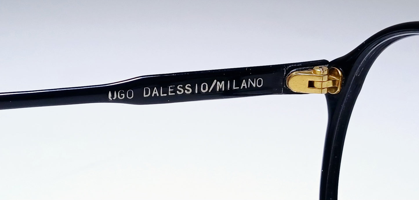 1980's UGO DALESSIO frame made in Italy panto Eyewear col. piano black