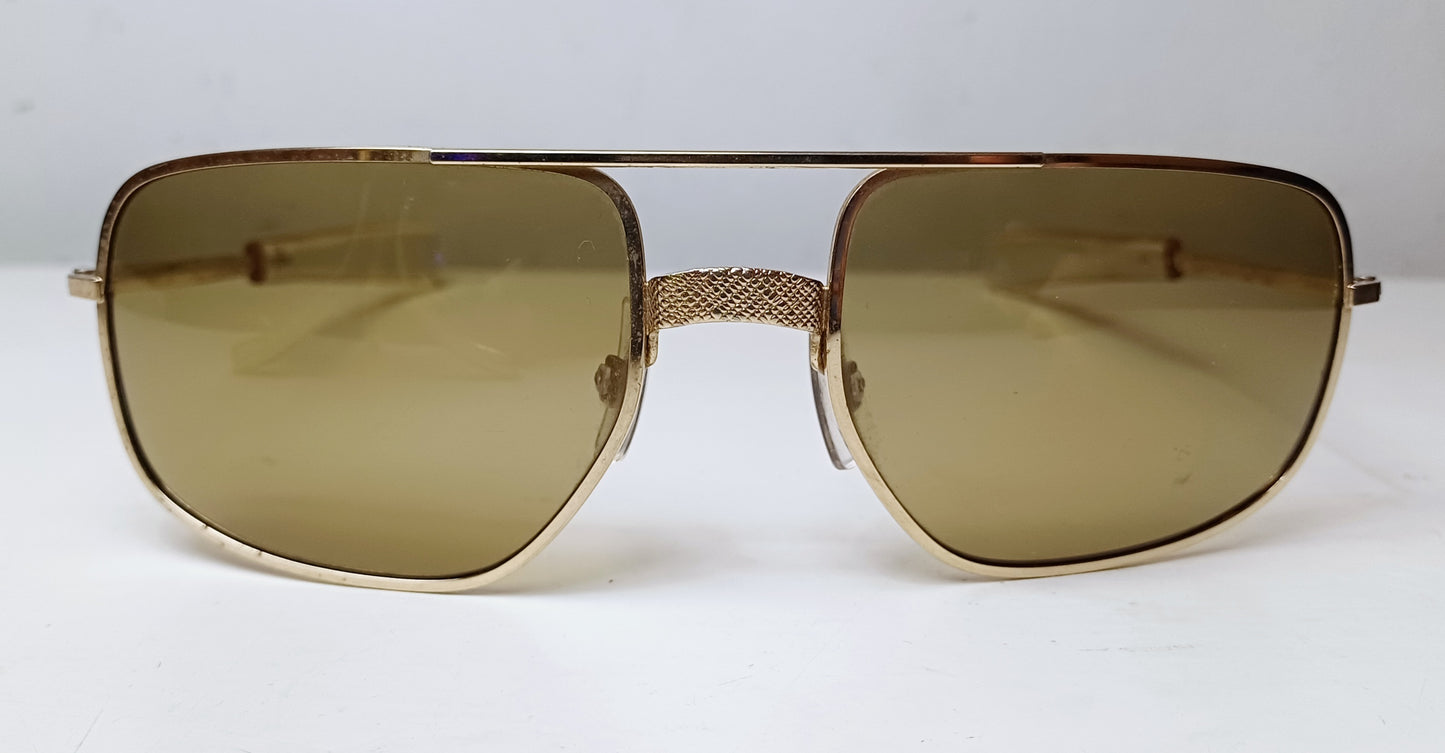 1960's COOL-RAY USA Gold Filled Aviator Sunglasses bayonet Temple