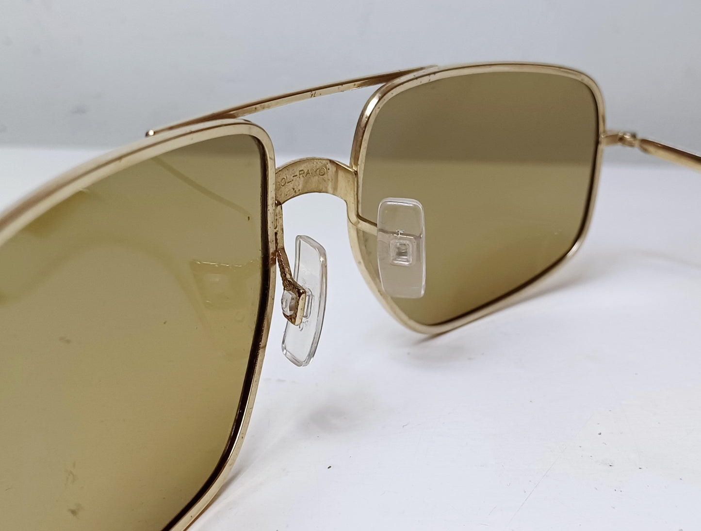 1960's COOL-RAY USA Gold Filled Aviator Sunglasses bayonet Temple