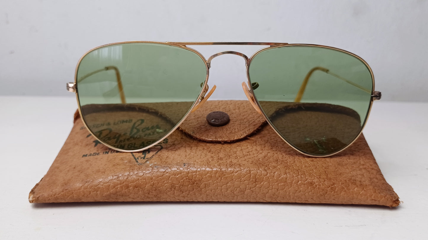 1940's RAYBAN AVIADOR B&L USA talla 1 small oro 12K GF gafas piloto