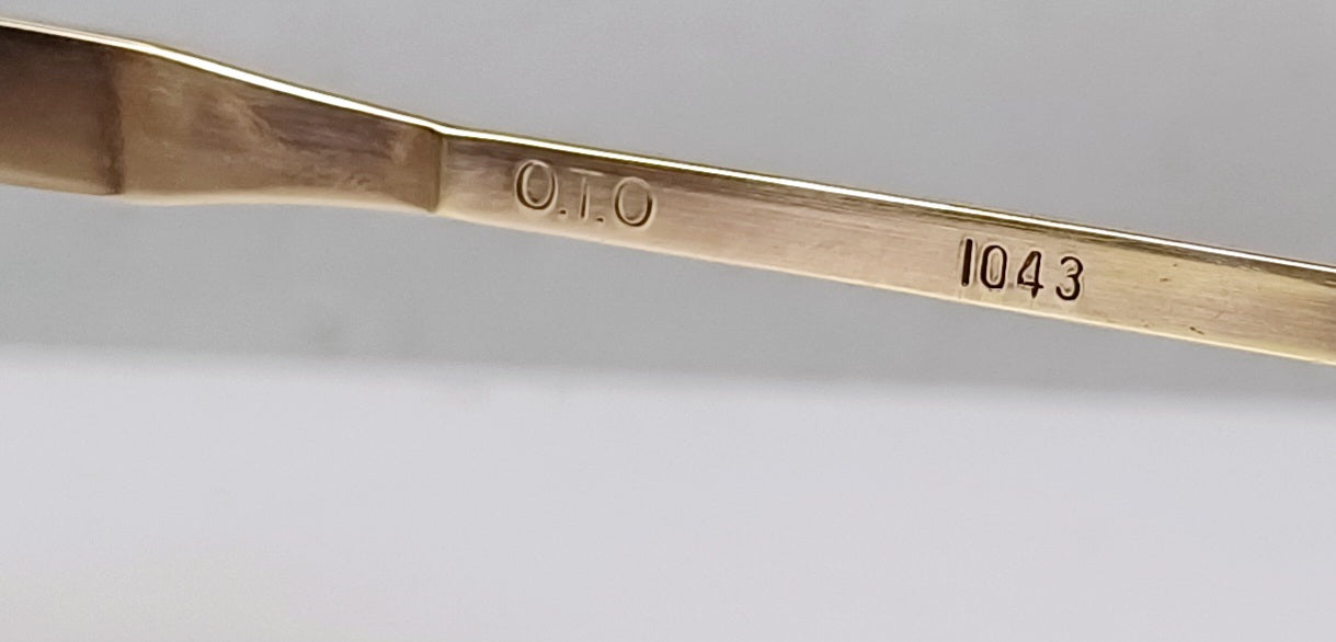 1970's O.T.O OTO Gold 14K GP made Italy model clubmaster Old School