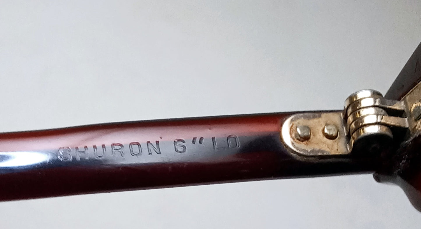 1940-50's SHURON made in USA model Ronsir Gold 12K GF clubmaster geek