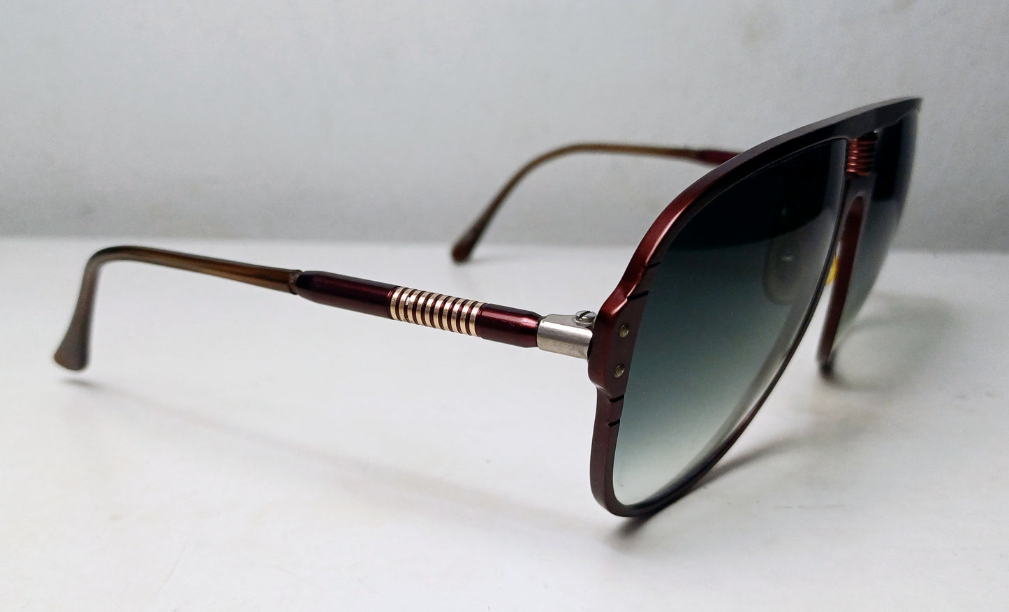 1970's UNSIGNED PILOT Sunglasses made in Germany Aviator Eyewear Aluminum