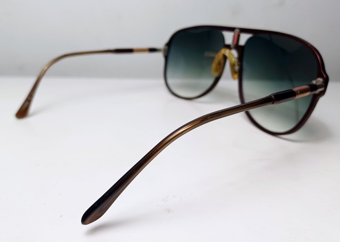 1970's UNSIGNED PILOT Sunglasses made in Germany Aviator Eyewear Aluminum