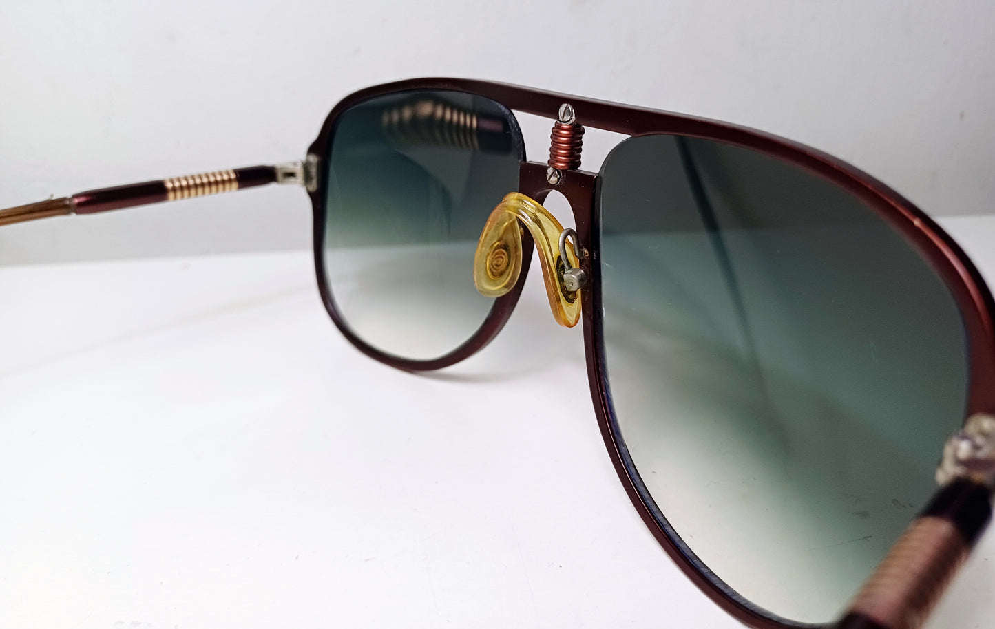 1970's UNSIGNED PILOT Sunglasses made in Germany Aviator Eyewear Aluminum