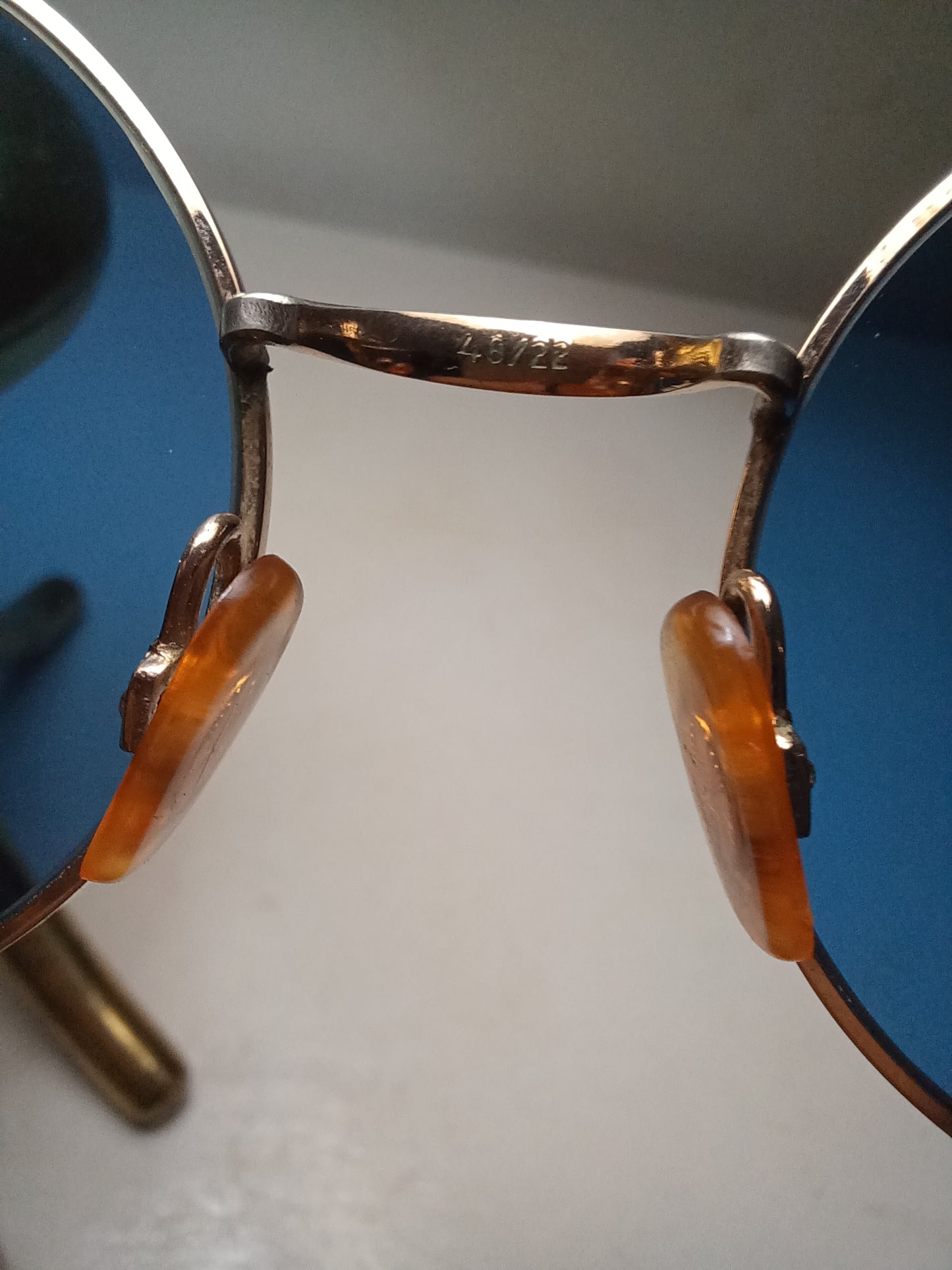 1970's UNSIGNED round sunglasses made in France Gold Filled