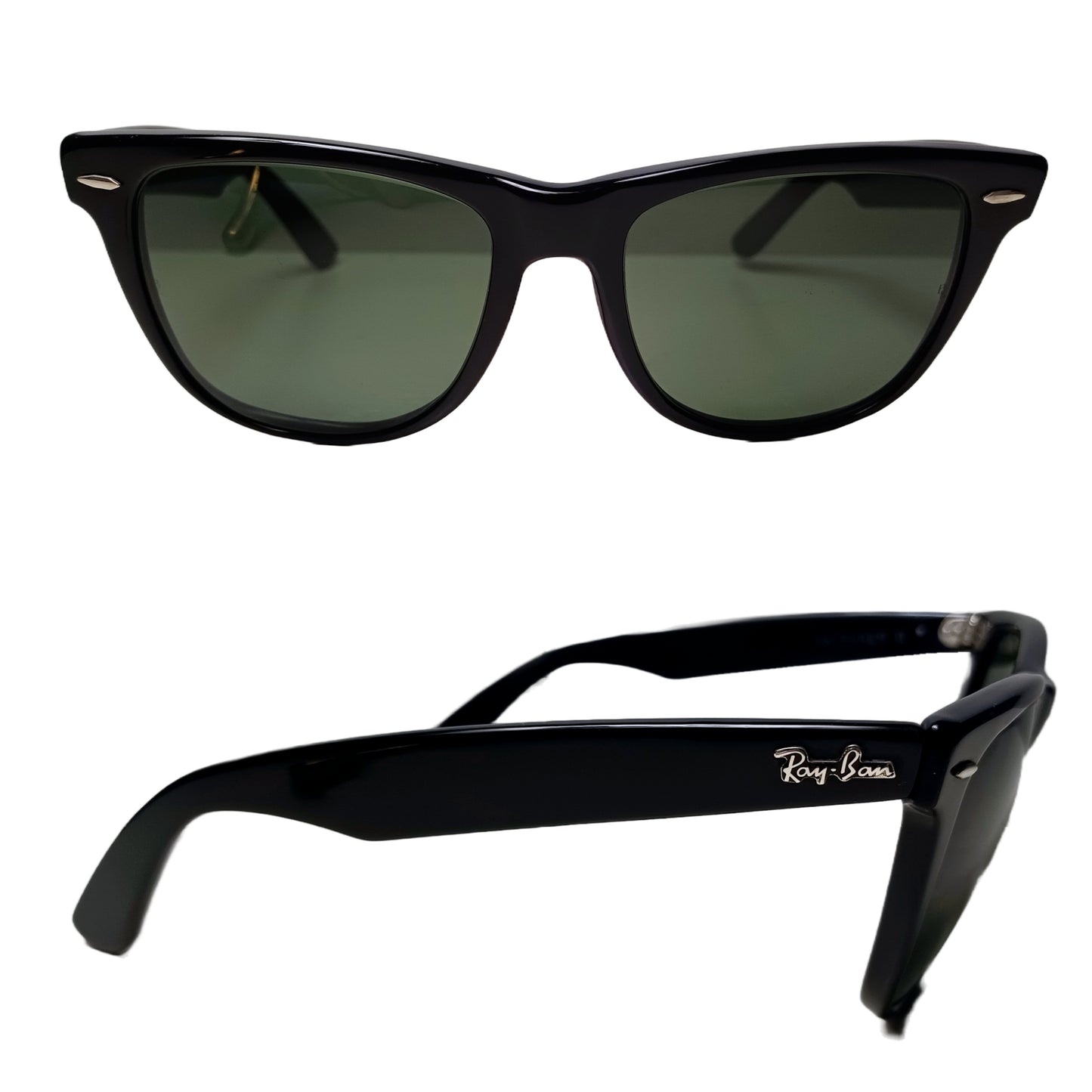 1980's RAYBAN B&L USA model Wayfarer II Acetato Black Don Johnson Rock POP 80s