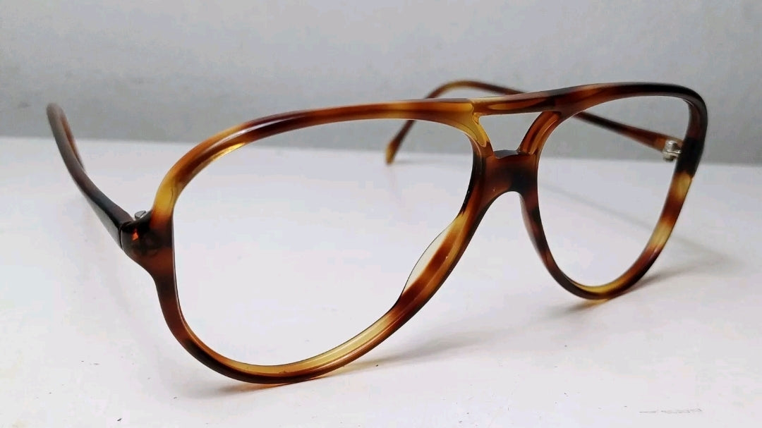1980's INDO aviator made in Spain Pilot Eyewear col. demi amber