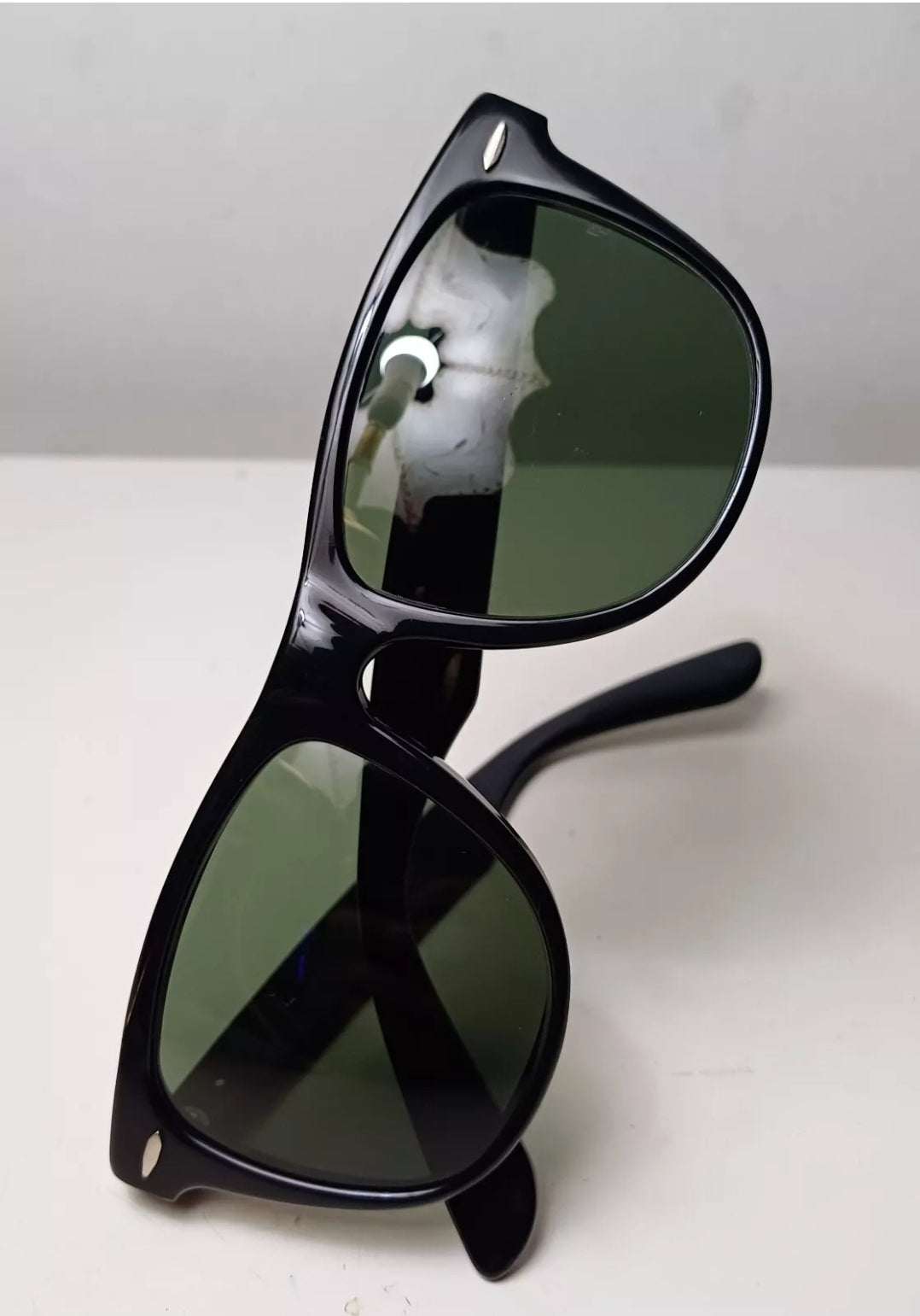 1980's RAYBAN B&L USA model Wayfarer II Acetato Black Don Johnson Rock POP 80s