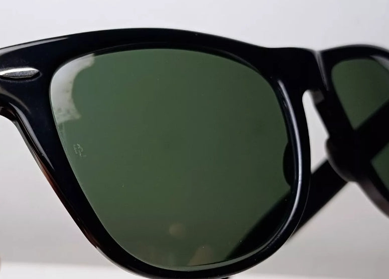 1980's RAYBAN B&L USA model Wayfarer II Acetato Black Don Johnson Rock POP 80s