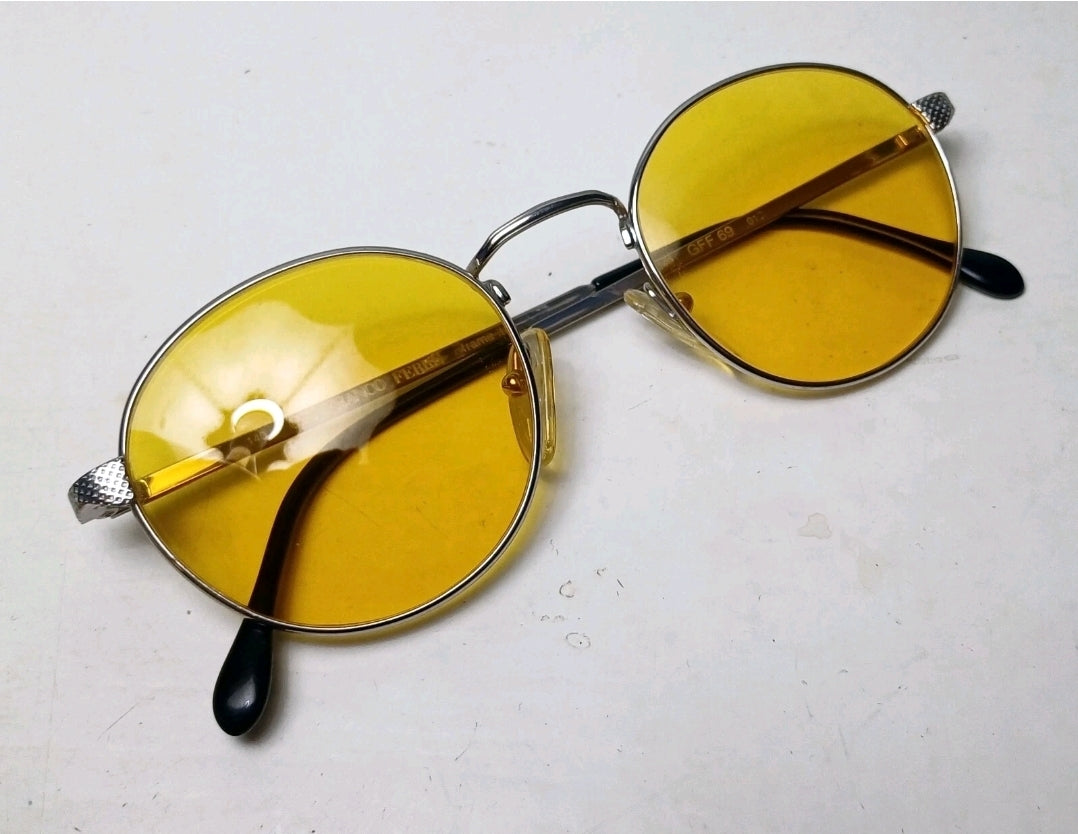 1990's GIANFRANCO FERRÉ made in Italy modelo GFF 69 John Lennon Glasses Oval