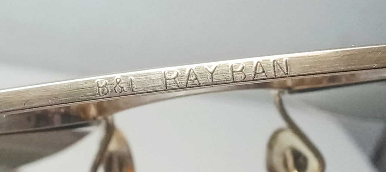 1950's RAYBAN B&L USA πΊπ² Gold 10K GF Modelo CARAVAN ECHELON (Pilot Sunglasses)