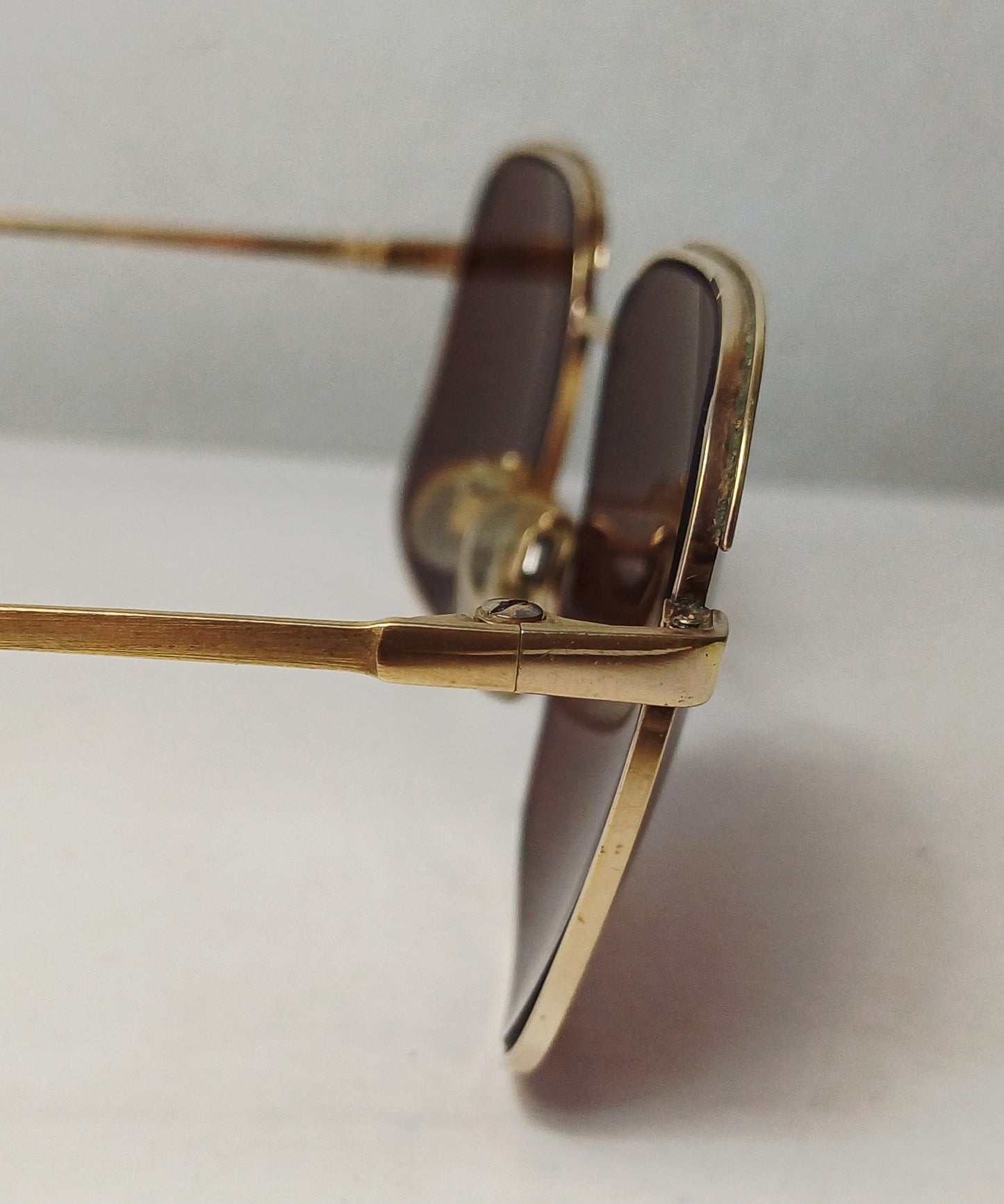 1970's MENRAD made in Germany Enchapado oro gafas sol Cuadradas / Sunglasses Gold