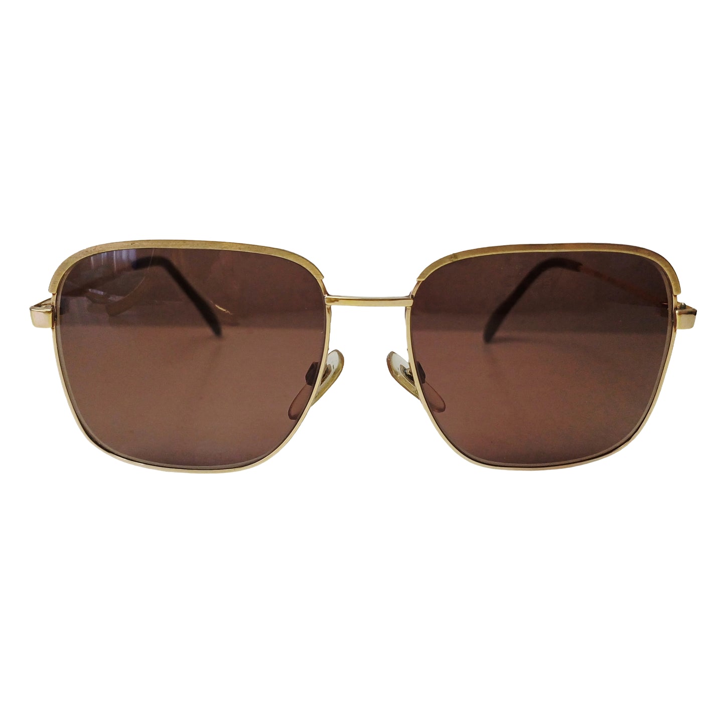 1970's MENRAD made in Germany Enchapado oro gafas sol Cuadradas / Sunglasses Gold