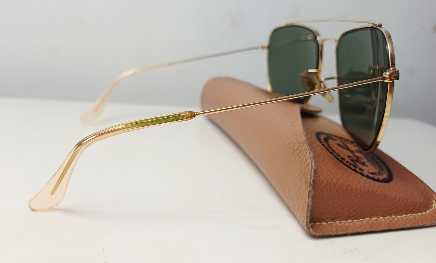 1950's RAYBAN B&L USA πΊπ² Gold 10K GF Modelo CARAVAN ECHELON (Pilot Sunglasses)