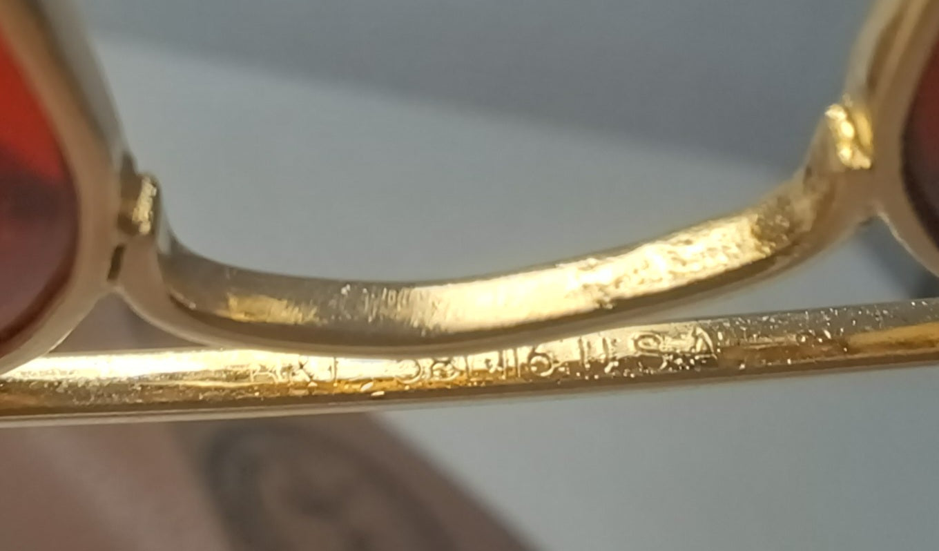 1980's RAYBAN B&L USA πΊπ² Modelo CARAVAN Enchapado oro24K (Pilot Sunglasses)