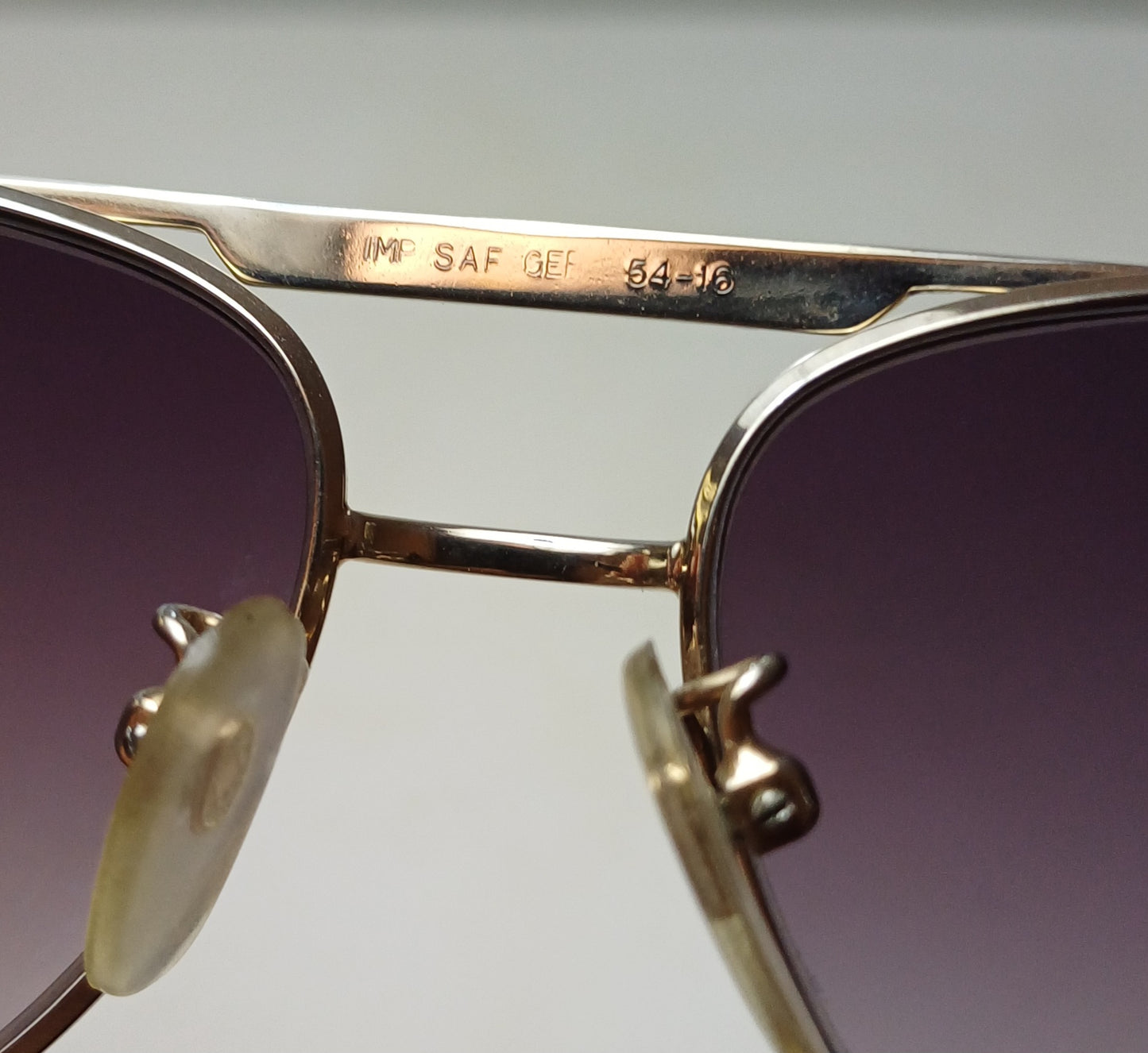 1980's DBUS pilot sunglasses Aviator Eyewear White Gold GEP top Gun