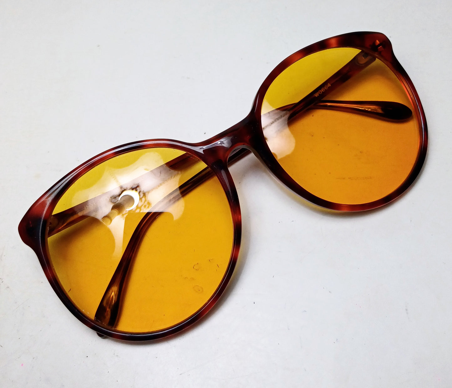 1980's RAYBAN B&L USA Mod. W0664 panto glasses / amber lens CR39 Customized