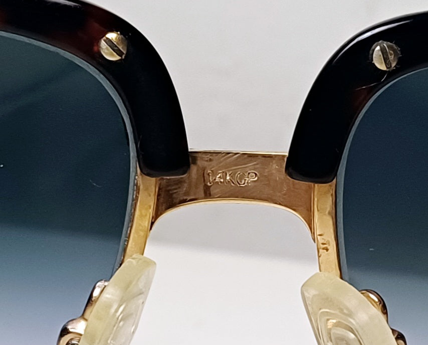 1970's O.T.O OTO Gold 14K GP made Italy model clubmaster Old School