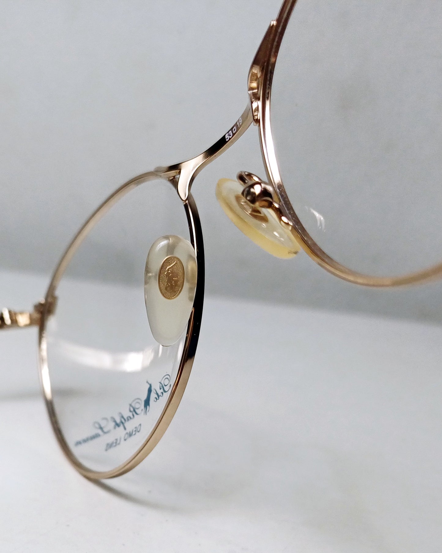 1980's POLO RALPH LAUREN Made in Italy modelo 528 panto (oval) 53[]19