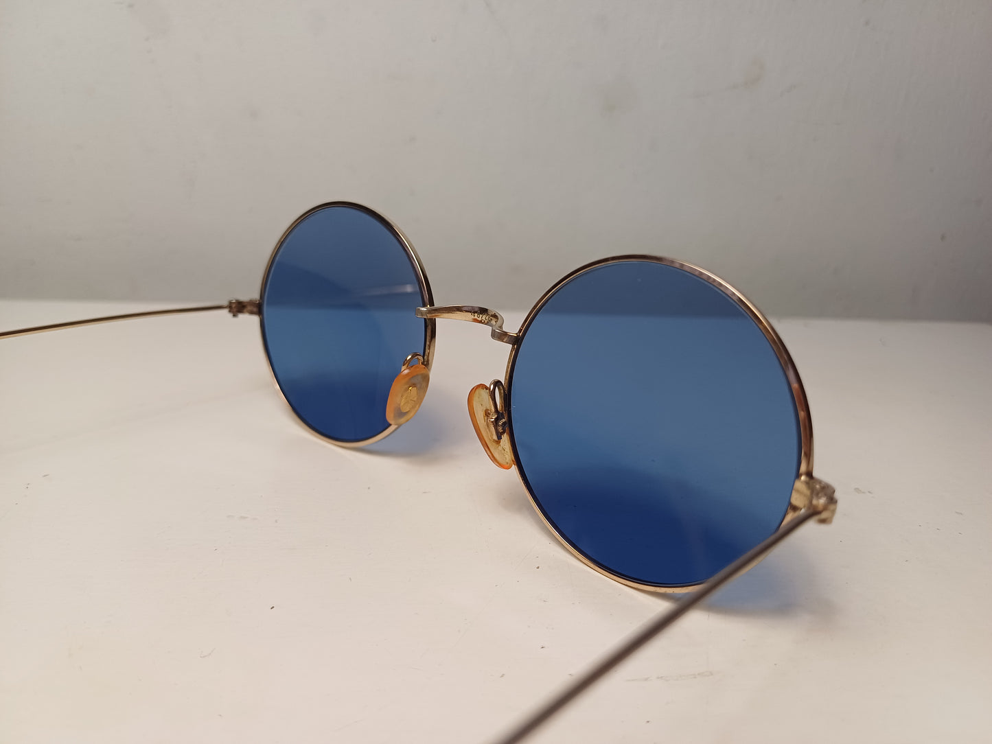 1970's UNSIGNED round sunglasses made in France Gold Filled