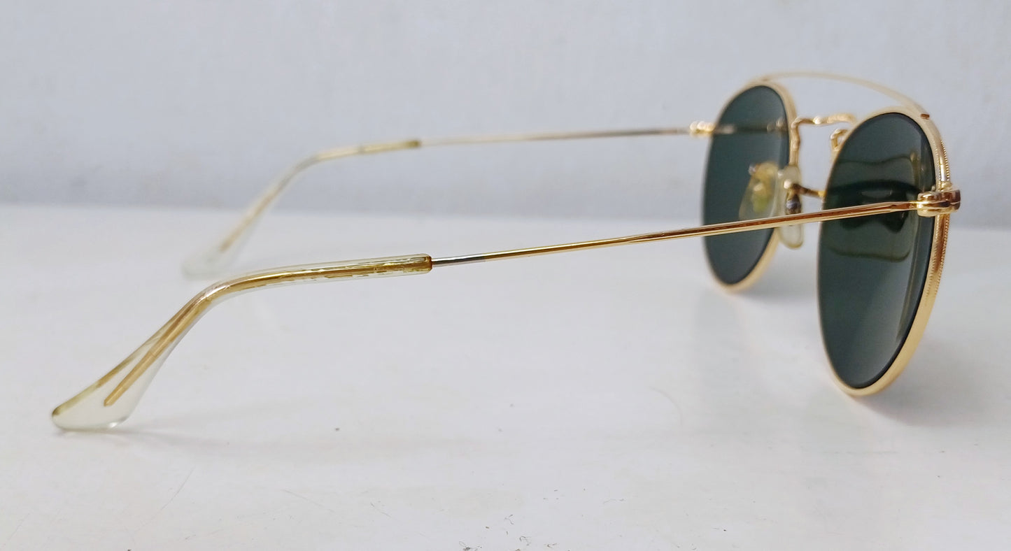 1980's RAYBAN B&L USA made in USA round metal Modelo: W1345 doble puente John lennon Sunglasses