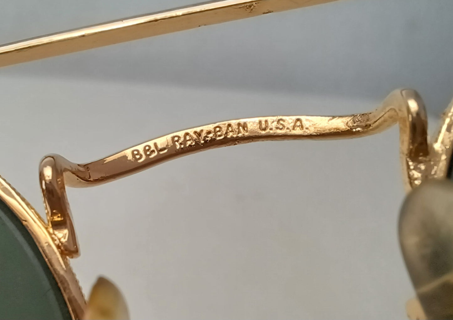 1980's RAYBAN B&L USA made in USA round metal Modelo: W1345 doble puente John lennon Sunglasses