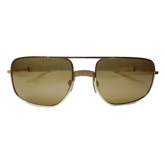 1960's COOL-RAY USA Gold Filled Aviator Sunglasses bayonet Temple