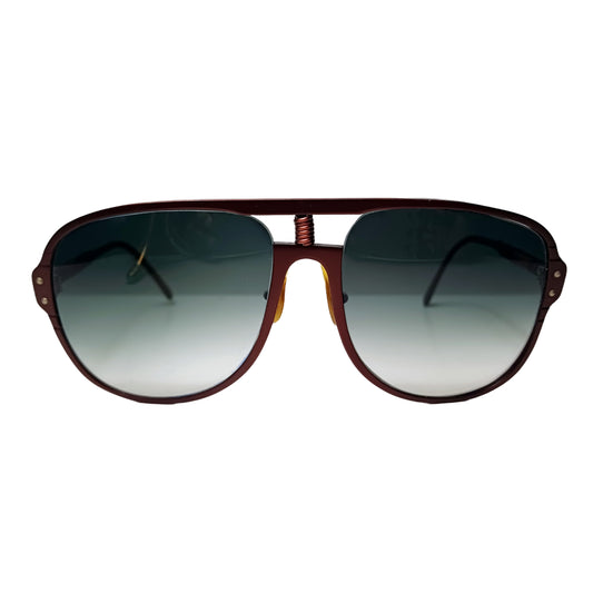1970's UNSIGNED PILOT Sunglasses made in Germany Aviator Eyewear Aluminum