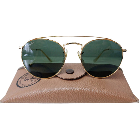 1980's RAYBAN B&L USA made in USA round metal Modelo: W1345 doble puente John lennon Sunglasses