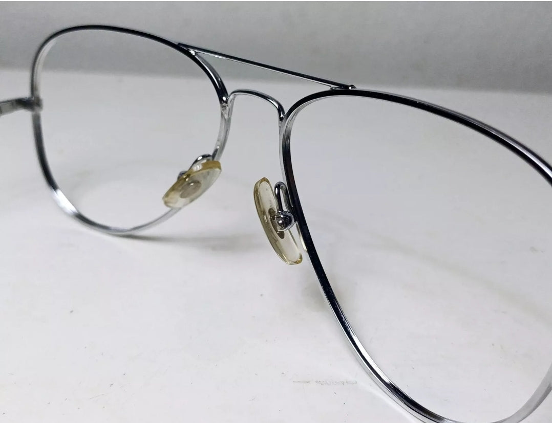 1970's Kadima pilot glasses made in Spain aviator mod. Efren Eyewear Chromed