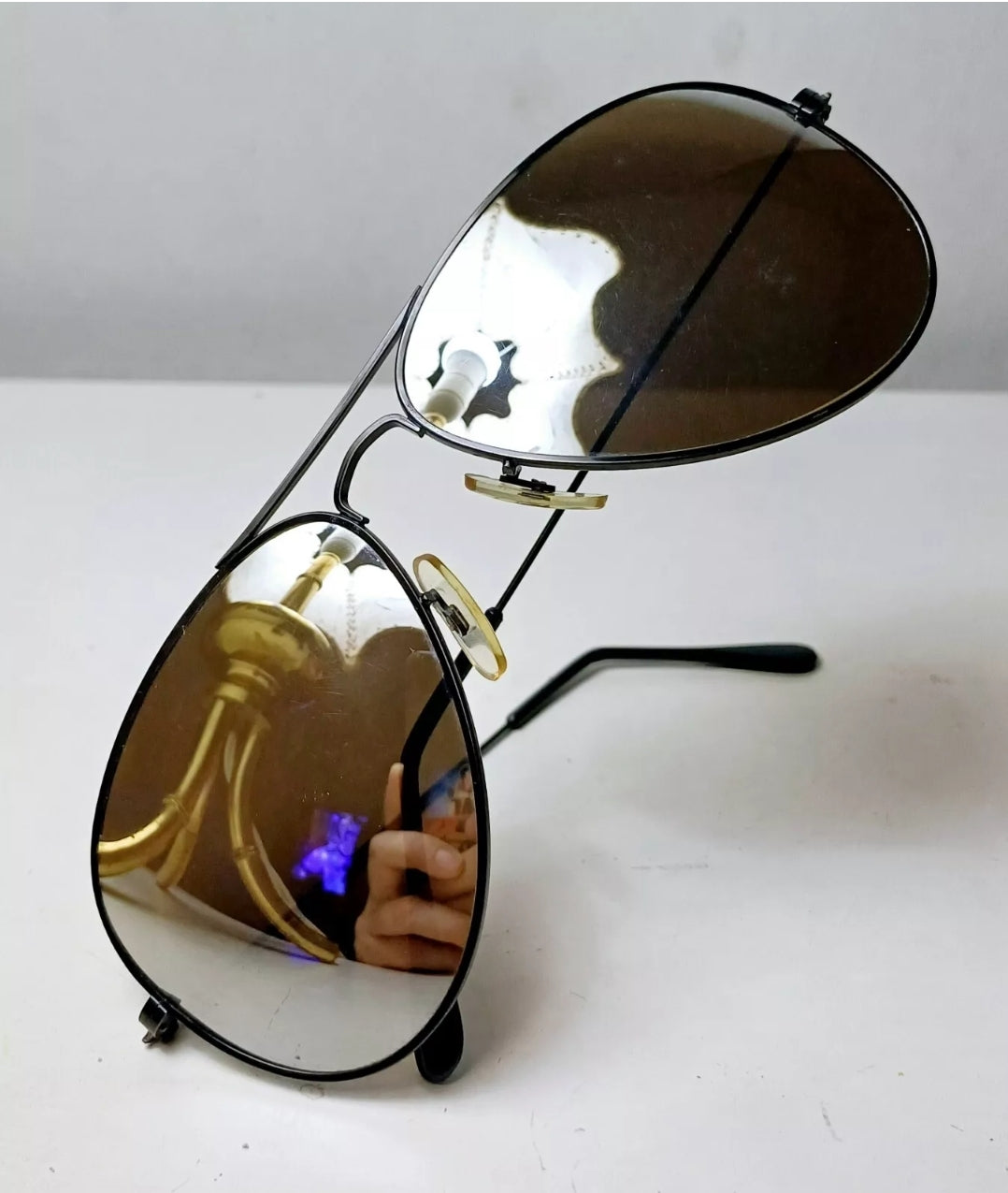 1970's INDO pilot sunglasses mirror lens made in Spain top gun