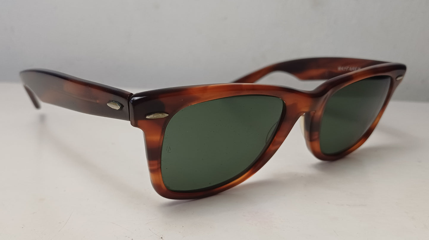 1980's RAYBAN B&L USA 🇺🇲 WAYFARER 50[]22 tortoise Sunglasses