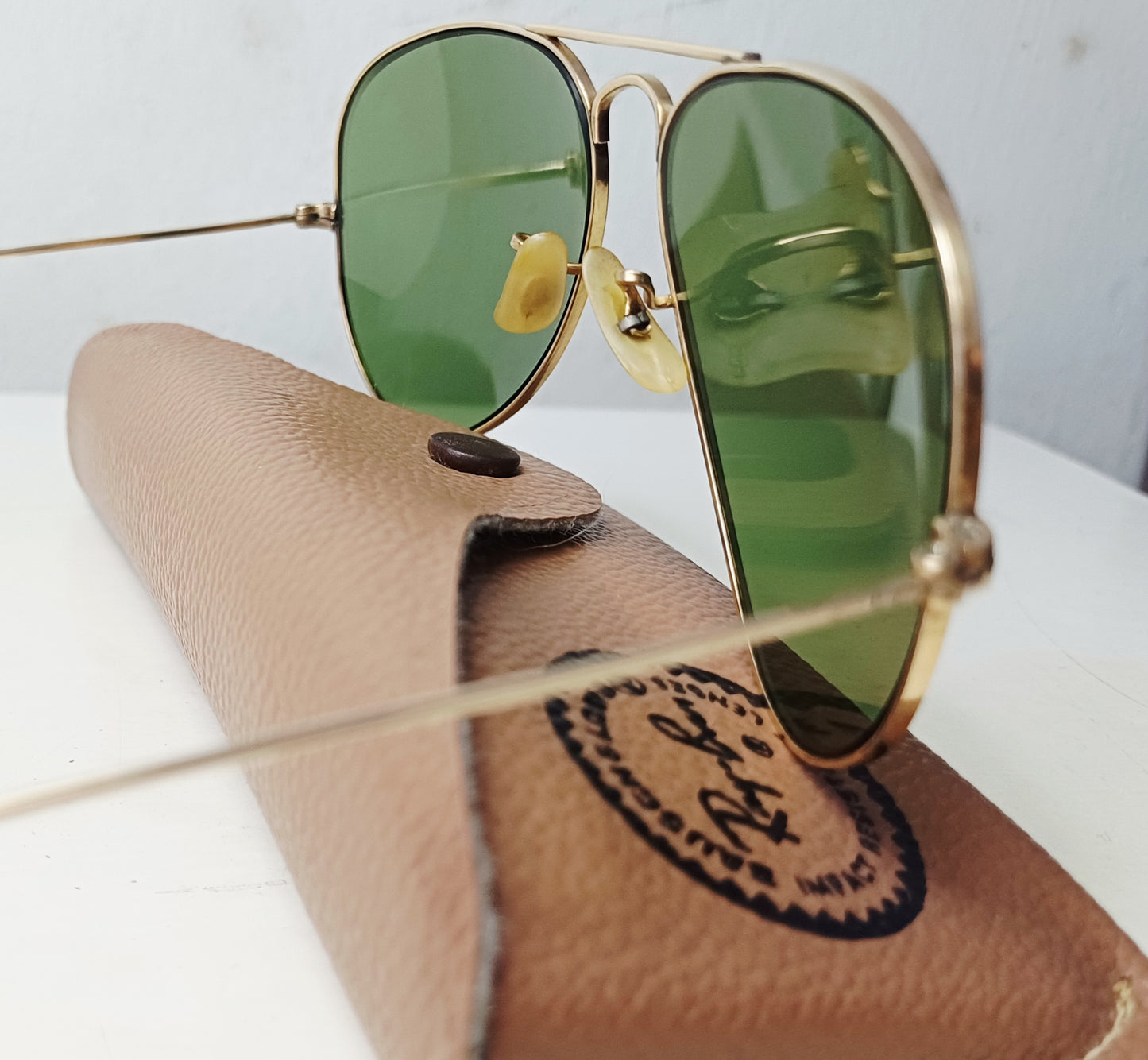 1950's RAYBAN B&L USA 🇺🇲 Oro 12K GF Modelo aviador (pilot Sunglasses)