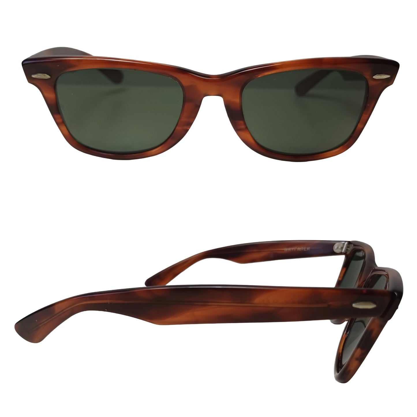1980's RAYBAN B&L USA 🇺🇲 WAYFARER 50[]22 tortoise Sunglasses