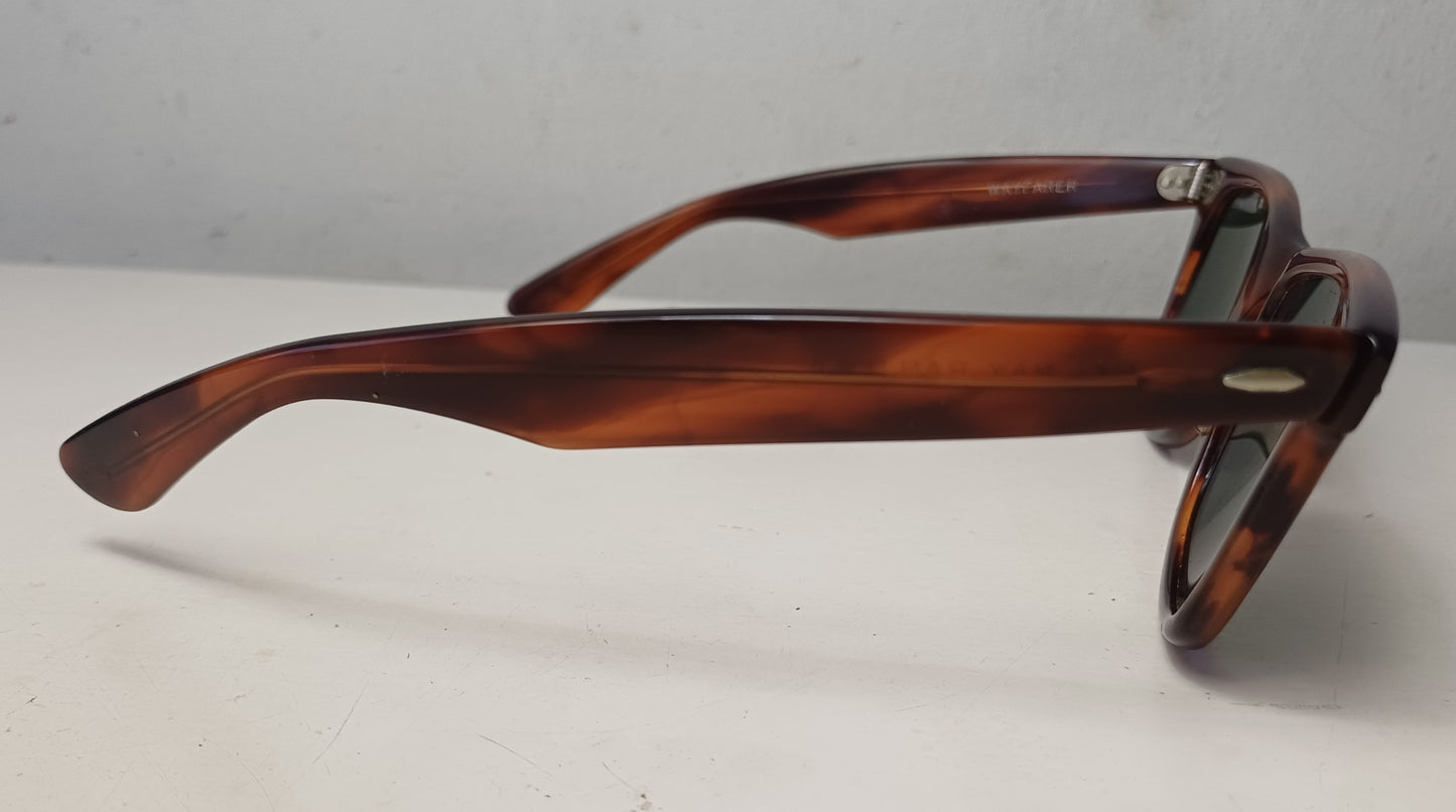 1980's RAYBAN B&L USA 🇺🇲 WAYFARER 50[]22 tortoise Sunglasses