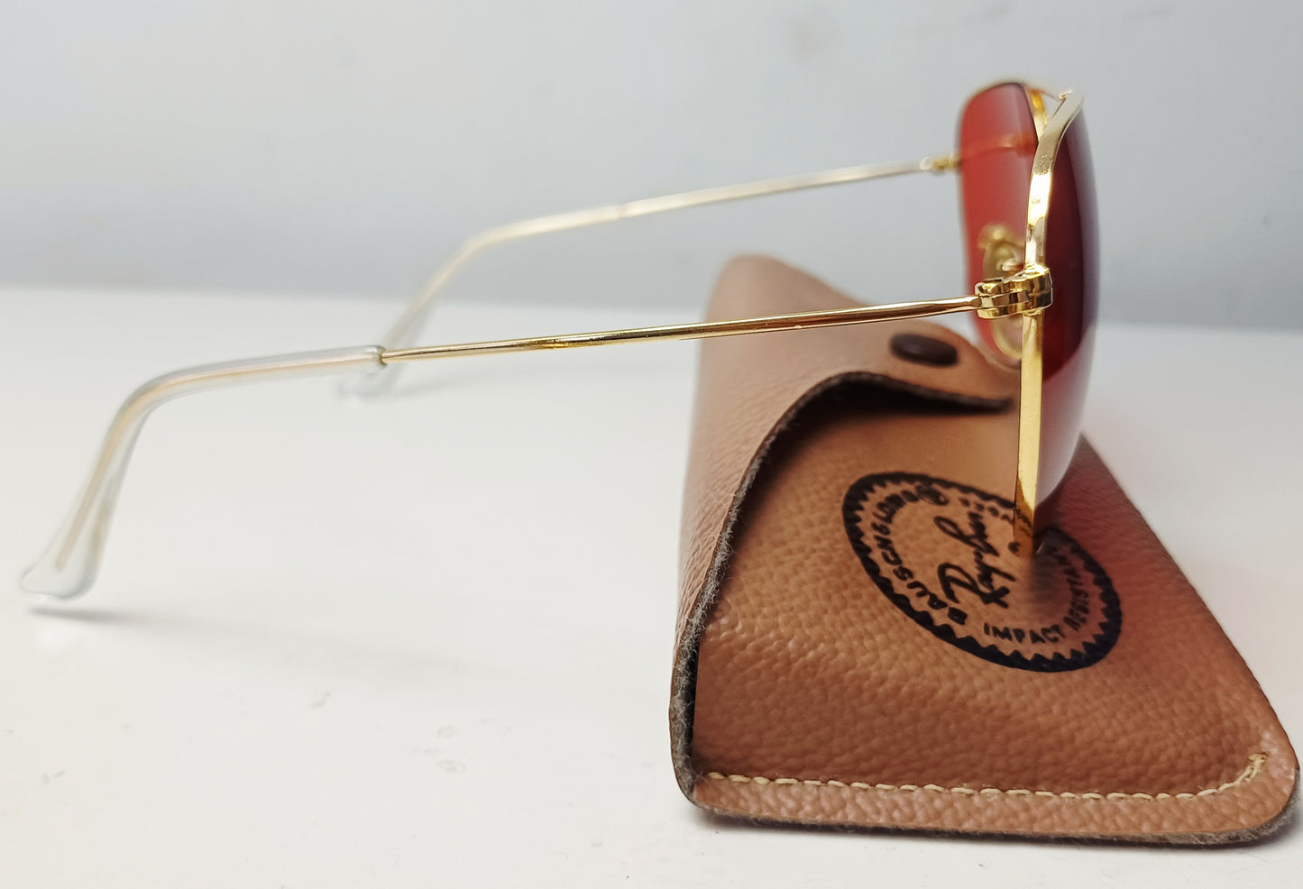 1980's RAYBAN B&L USA 🇺🇲 Modelo CARAVAN  Enchapado oro24K (Pilot Sunglasses)
