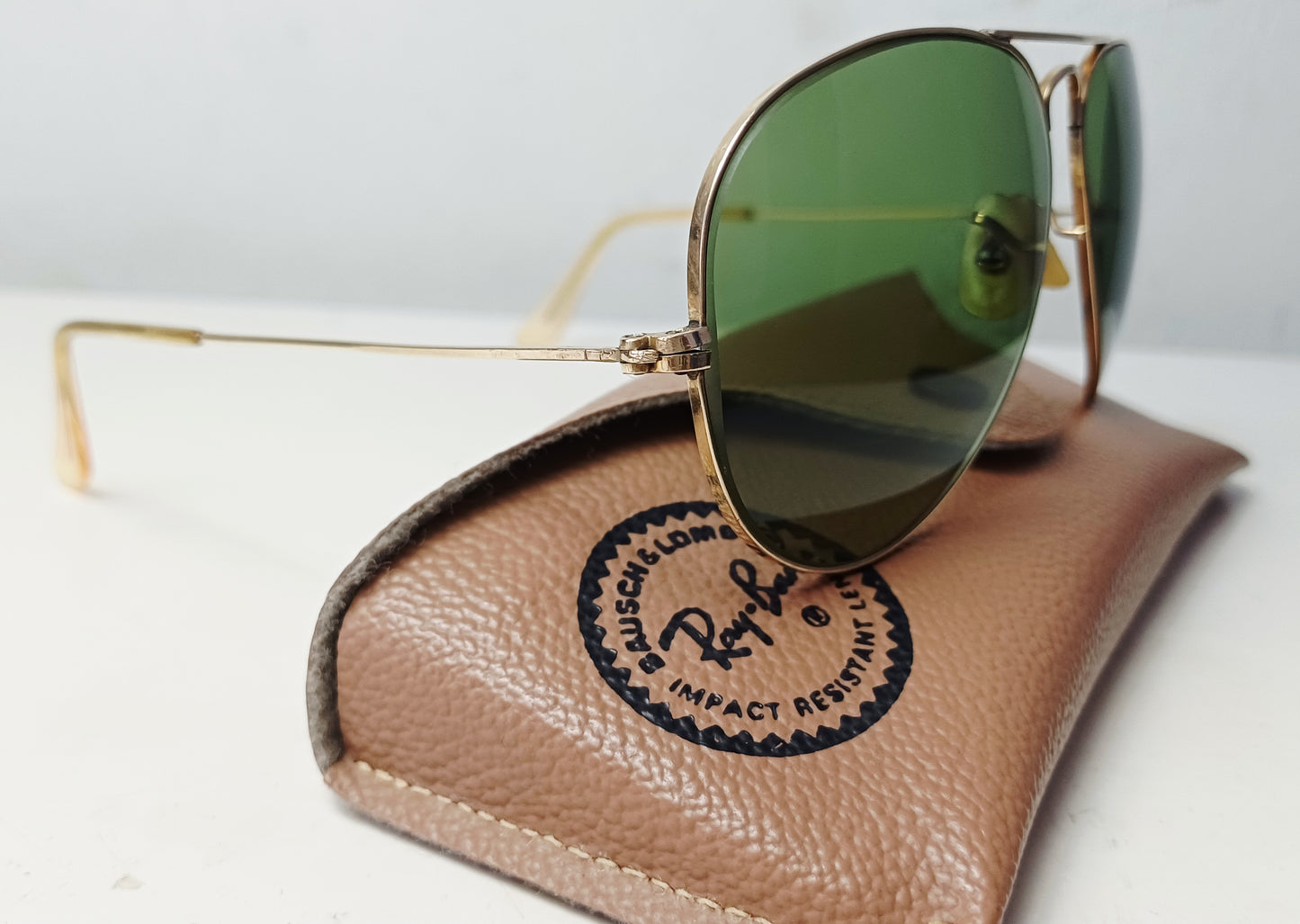 1950's RAYBAN B&L USA 🇺🇲 Oro 12K GF Modelo aviador (pilot Sunglasses)