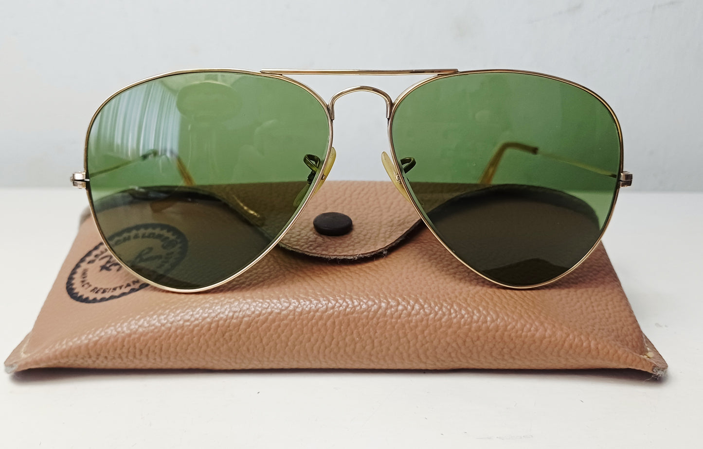 1950's RAYBAN B&L USA 🇺🇲 Oro 12K GF Modelo aviador (pilot Sunglasses)